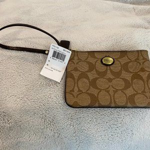 Coach Wristlet B4/Khaki/Mahogany